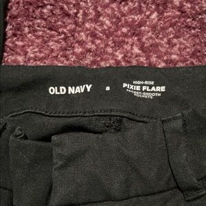 Old Navy Black High-Rise Pixie Flare Pants